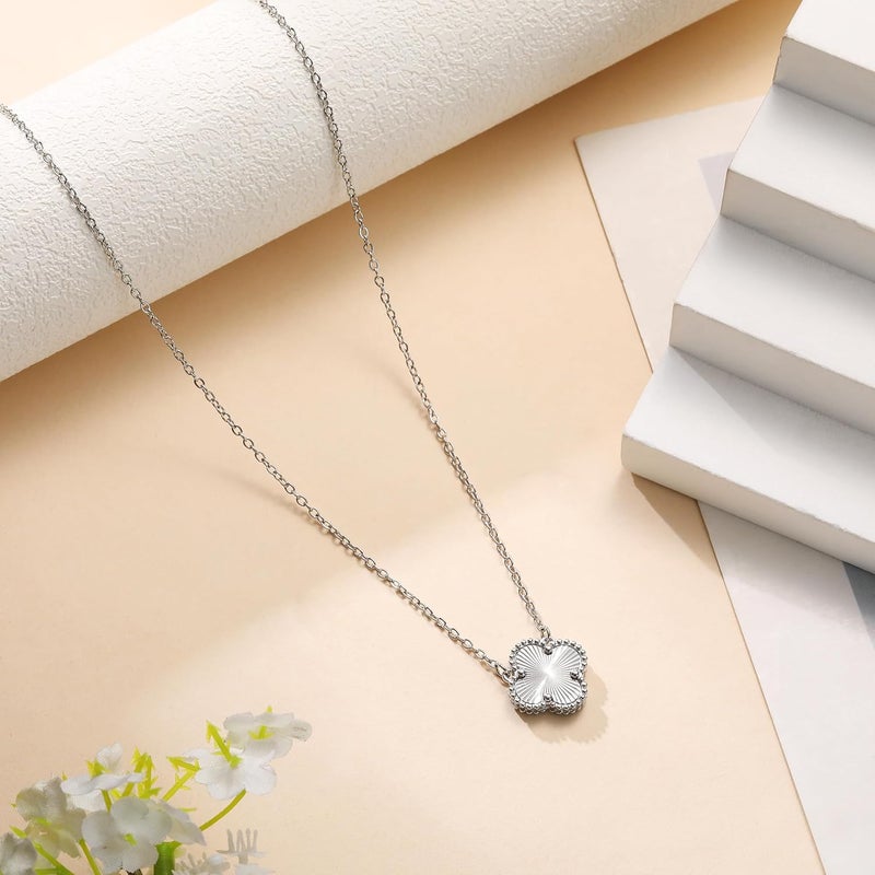 AIPPK Clover Pendant Necklace for Women 18K Gold Plated Four Leaf Clover Necklaces Lucky Simple Jewelry Gifts for Women - Image 4